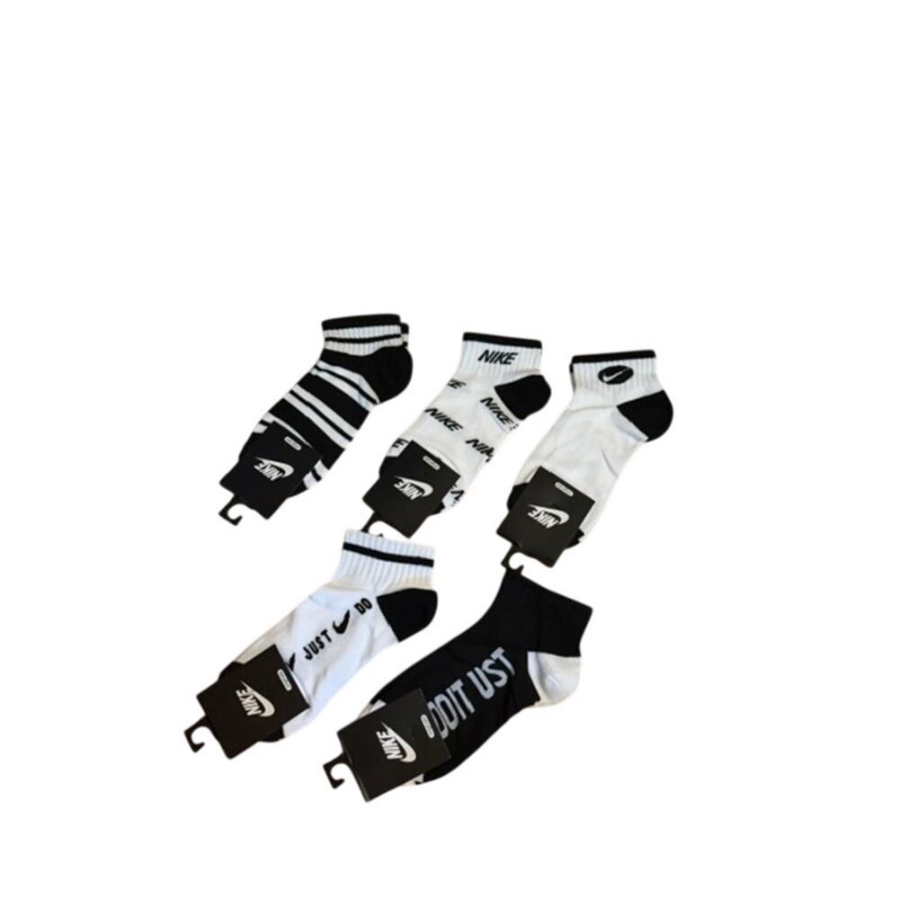 Nike Unisex Low Cut Socks 5 Pair Bundle Dri-FIT Cushioned Assorted Colors NWT